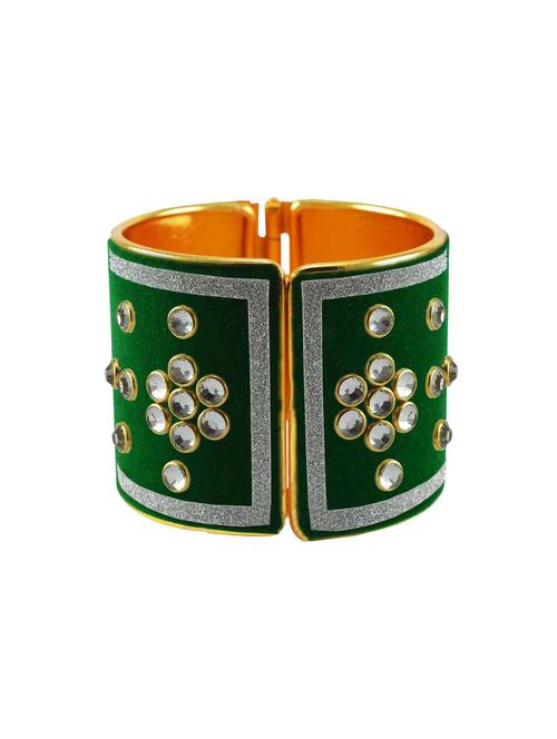 green stone stud brass bangle - 18772461 - Very Small Image - 1