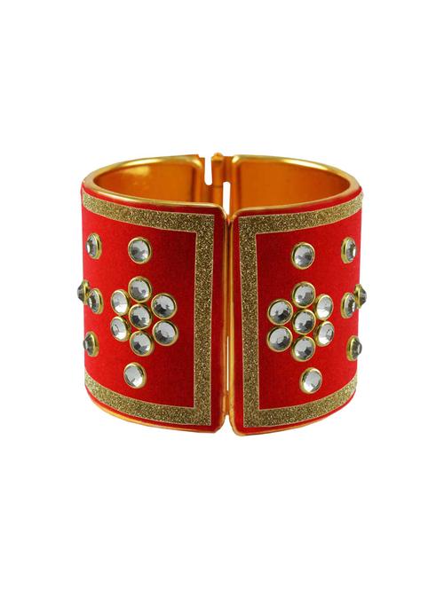 orange stone stud brass bangle - 18772470 - Very Small Image - 1