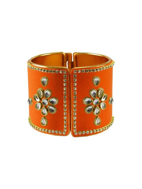 orange stone stud brass bangle - 18772482 - Very Small Image - 1
