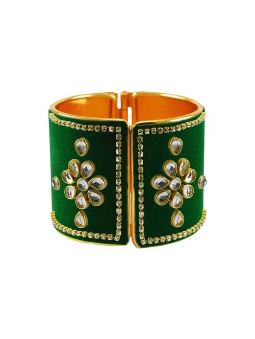 green stone stud brass bangle - 18772491 - Very Small Image - 1