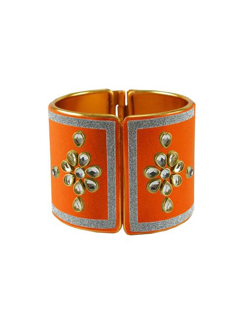 orange stone stud brass bangle - 18772499 - Very Small Image - 1