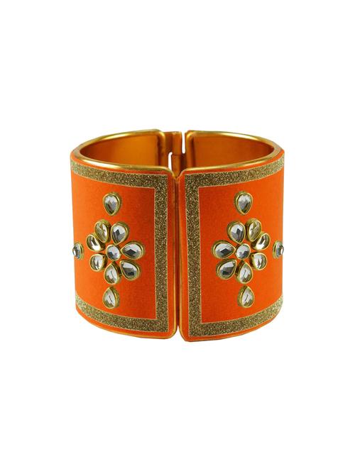 orange stone stud brass bangle - 18772513 - Very Small Image - 1