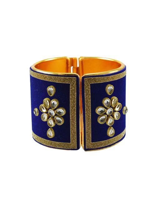 blue stone stud brass bangle - 18772524 - Very Small Image - 1