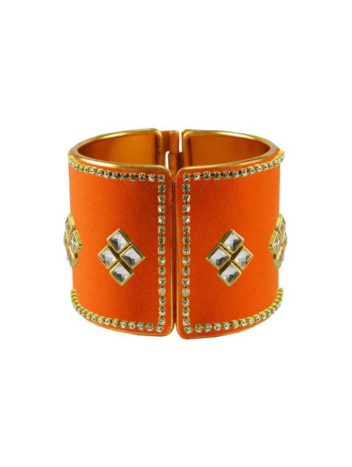 orange stone stud brass bangle - 18772528 - Very Small Image - 1