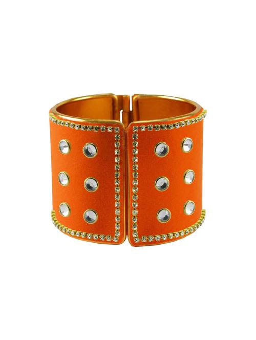 orange stone stud brass bangle - 18772574 - Very Small Image - 1