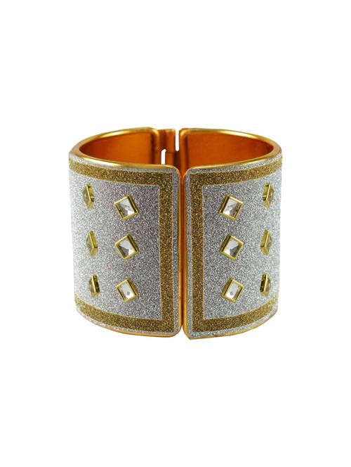 kundan work cuff bracelet - 18772701 - Very Small Image - 1