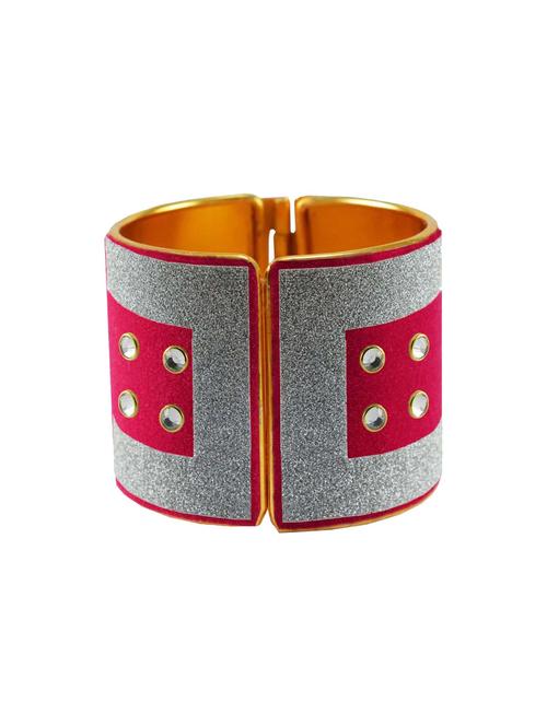 kundan work cuff bracelet - 18772707 - Very Small Image - 1