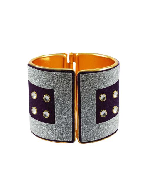kundan work cuff bracelet - 18772712 - Very Small Image - 1