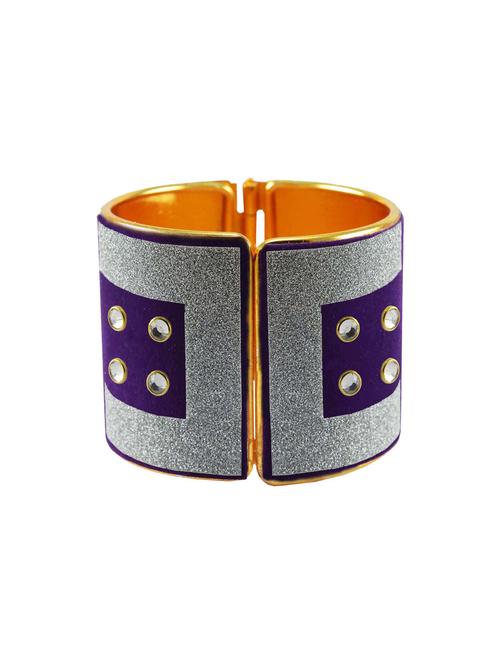 kundan work cuff bracelet - 18772718 - Very Small Image - 1