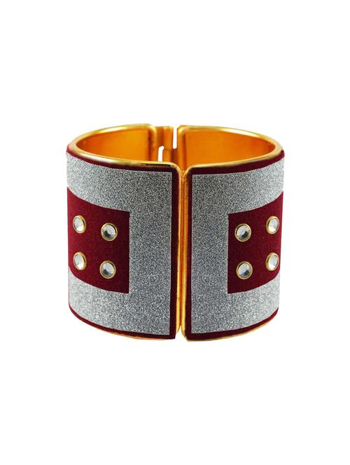 kundan work cuff bracelet - 18772719 - Very Small Image - 1