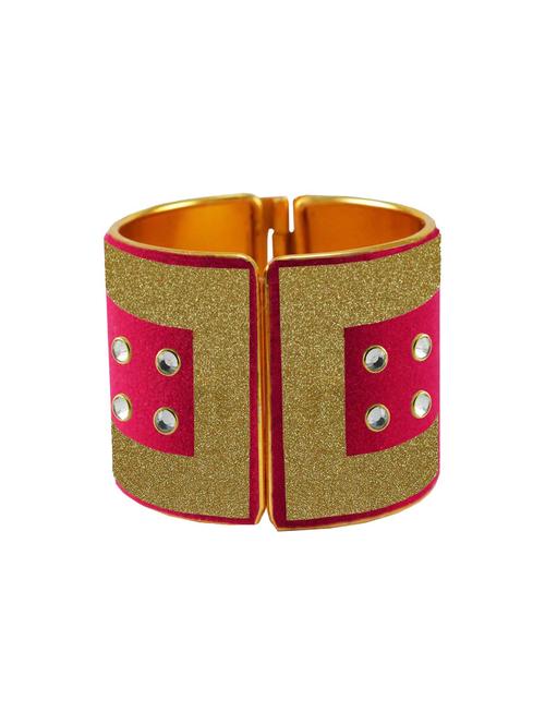 kundan work cuff bracelet - 18772721 - Very Small Image - 1