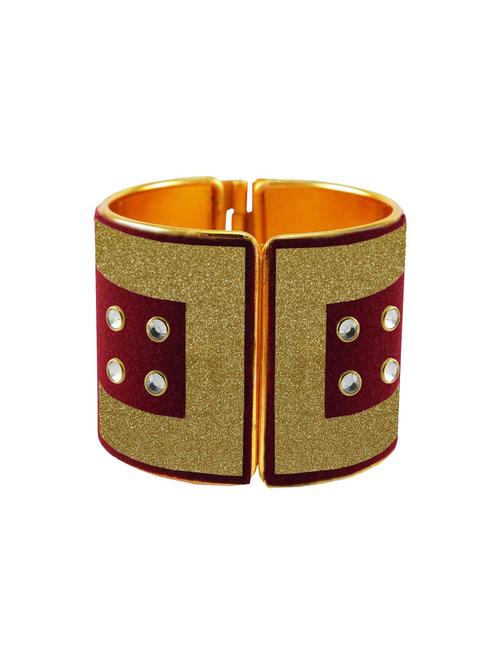 kundan work cuff bracelet - 18772735 - Very Small Image - 1