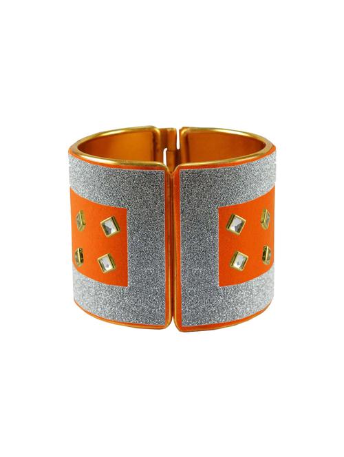 kundan work cuff bracelet - 18772736 - Very Small Image - 1
