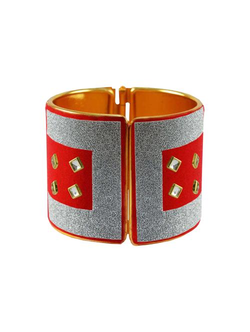 kundan work cuff bracelet - 18772739 - Very Small Image - 1