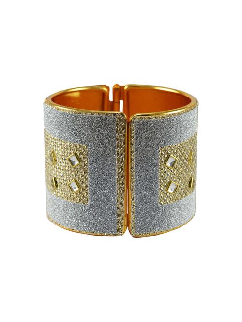 kundan work cuff bracelet - 18772740 - Very Small Image - 1