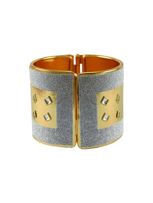 kundan work cuff bracelet - 18772741 - Very Small Image - 1