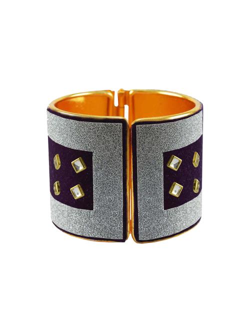kundan work cuff bracelet - 18772742 - Very Small Image - 1