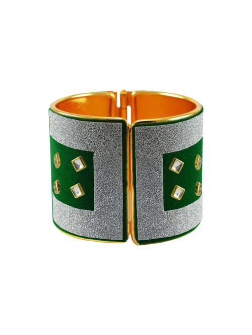 kundan work cuff bracelet - 18772744 - Very Small Image - 1