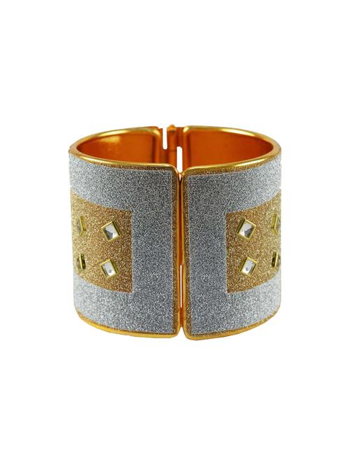 kundan work cuff bracelet - 18772745 - Very Small Image - 1