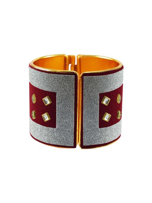 kundan work cuff bracelet - 18772749 - Very Small Image - 1