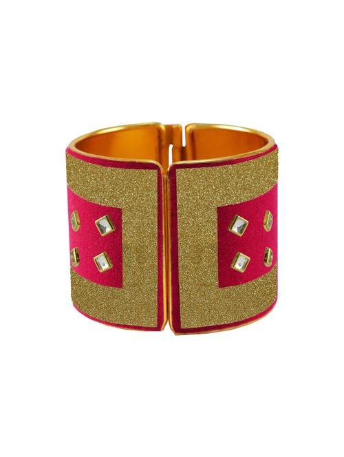 kundan work cuff bracelet - 18772751 - Very Small Image - 1
