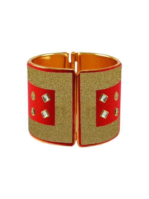 kundan work cuff bracelet - 18772753 - Very Small Image - 1