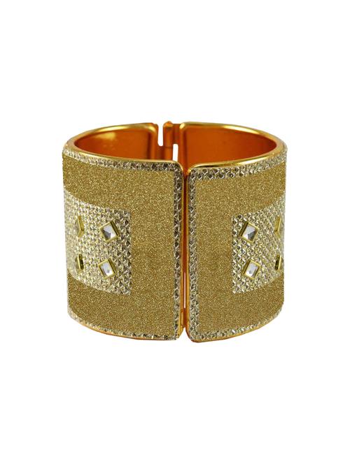 kundan work cuff bracelet - 18772754 - Very Small Image - 1