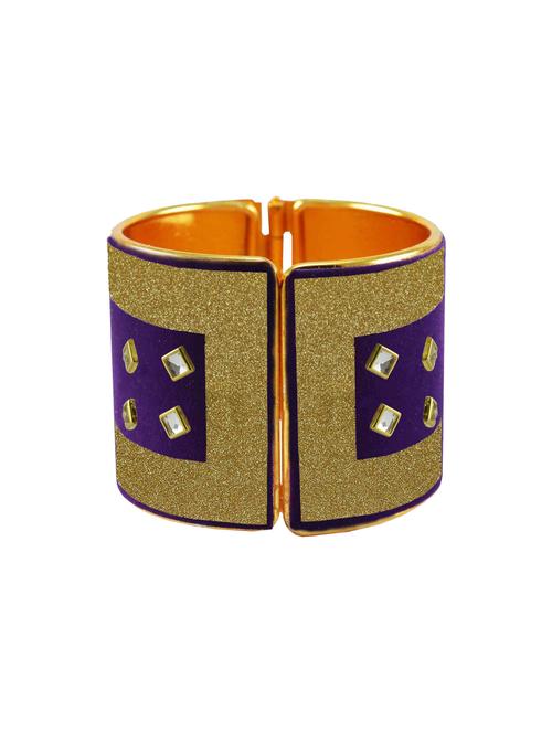 kundan work cuff bracelet - 18772763 - Very Small Image - 1