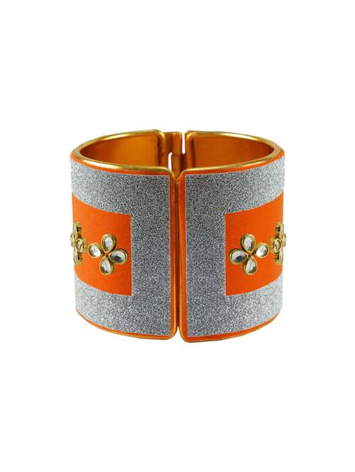 kundan work cuff bracelet - 18772766 - Very Small Image - 1