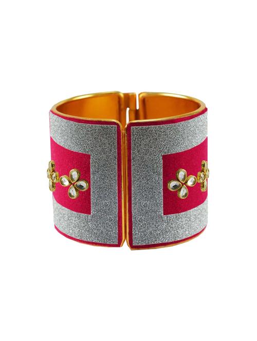 kundan work cuff bracelet - 18772767 - Very Small Image - 1