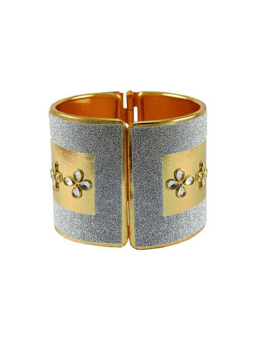 kundan work cuff bracelet - 18772771 - Very Small Image - 1