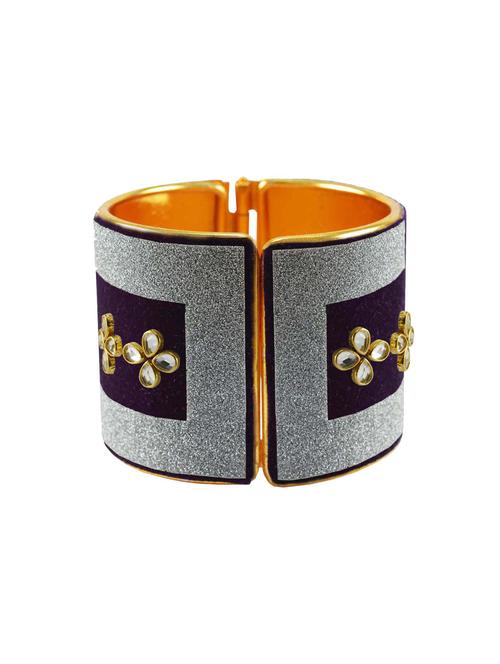 kundan work cuff bracelet - 18772772 - Very Small Image - 1
