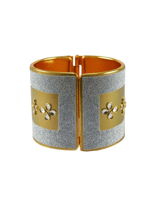 kundan work cuff bracelet - 18772773 - Very Small Image - 1