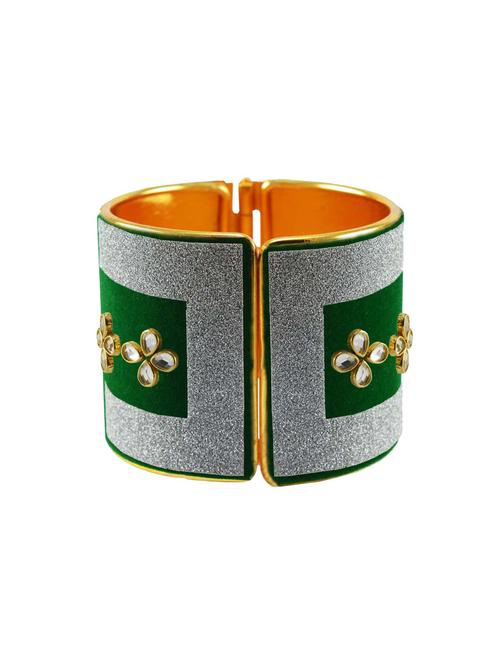 kundan work cuff bracelet - 18772774 - Very Small Image - 1