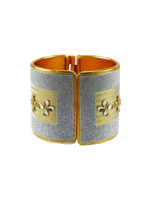 kundan work cuff bracelet - 18772776 - Very Small Image - 1