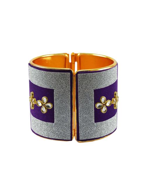 kundan work cuff bracelet - 18772778 - Very Small Image - 1