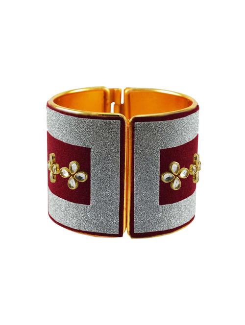 kundan work cuff bracelet - 18772779 - Very Small Image - 1