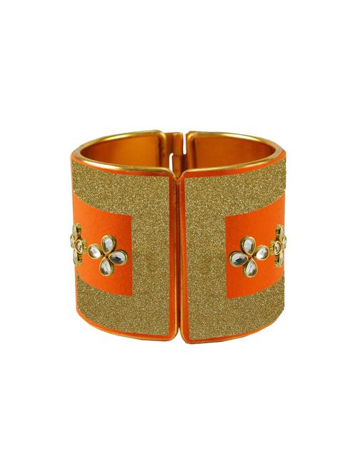 kundan work cuff bracelet - 18772780 - Very Small Image - 1