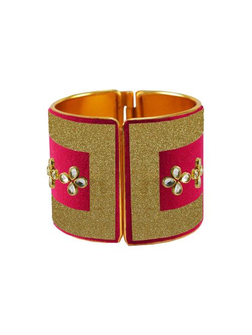 kundan work cuff bracelet - 18772781 - Very Small Image - 1