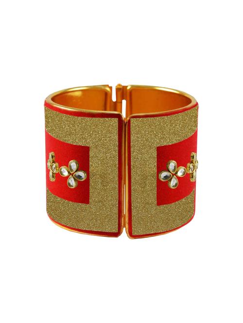 kundan work cuff bracelet - 18772783 - Very Small Image - 1