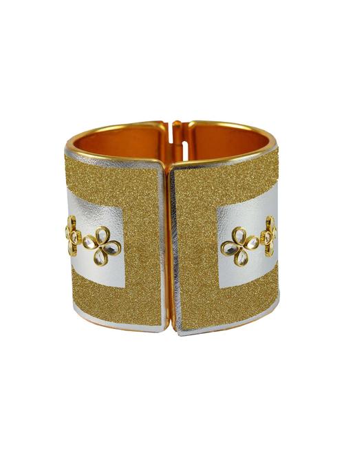 kundan work cuff bracelet - 18772786 - Very Small Image - 1