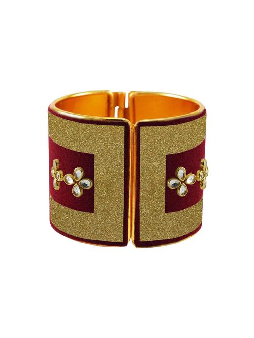 kundan work cuff bracelet - 18772795 - Very Small Image - 1