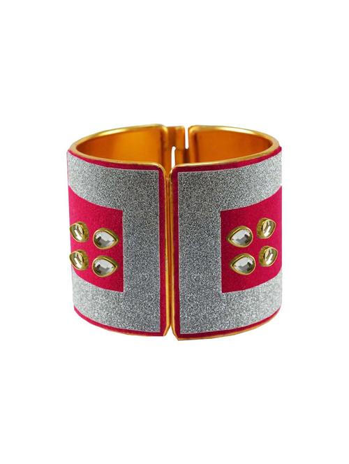 kundan work cuff bracelet - 18772797 - Very Small Image - 1