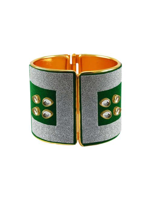 kundan work cuff bracelet - 18772804 - Very Small Image - 1