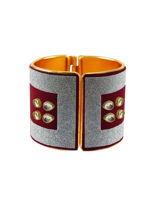 kundan work cuff bracelet - 18772809 - Very Small Image - 1