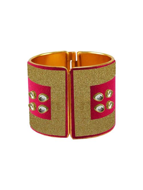 kundan work cuff bracelet - 18772811 - Very Small Image - 1