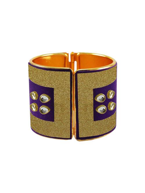 kundan work cuff bracelet - 18772823 - Very Small Image - 1
