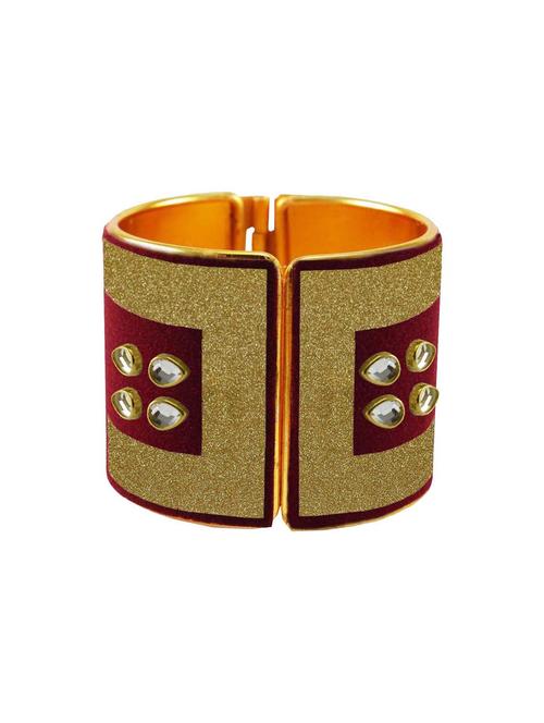 kundan work cuff bracelet - 18772825 - Very Small Image - 1