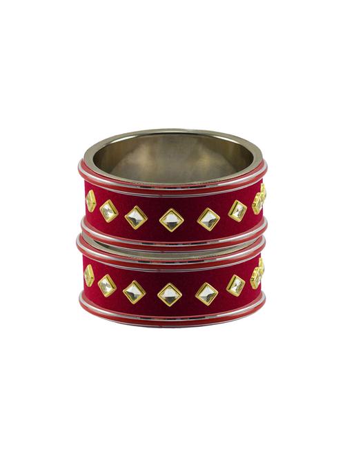 kundan work of metallic kada - 18772835 - Very Small Image - 1