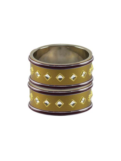 kundan work of metallic kada - 18772855 - Very Small Image - 1